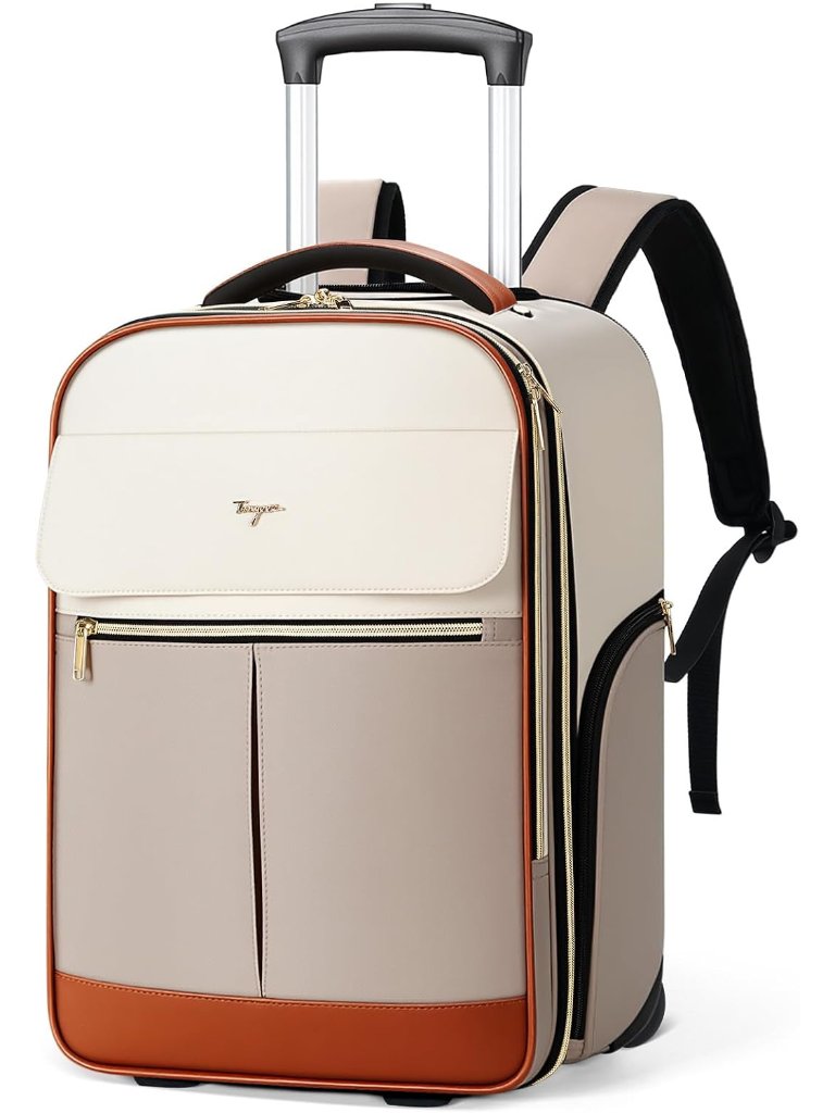 Rolling Backpack For Women, Large Travel Backpack With Wheels Carry On Flight Ap